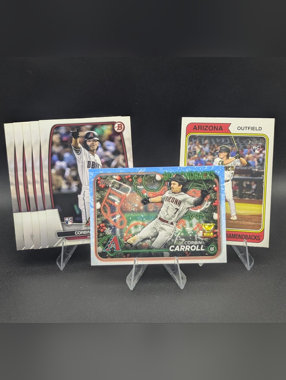 2023 Bowman Topps Heritage Corbin Carroll #73 #209 #H42 Rookie RC Lot of 7